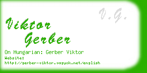 viktor gerber business card